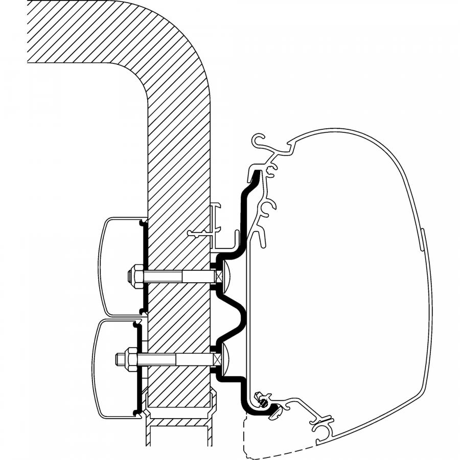 Product image 1 of the product “Adapter für Hymer Exsis / Hymer Camp bis Bj. 2011 zu TO Serie 5 und 8 ”